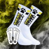 SneakFreaxx Chaussettes Woof Puppy Blanc-Jaune